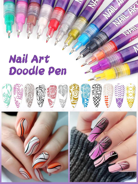 Precision Acrylic Nail Art Pen Set