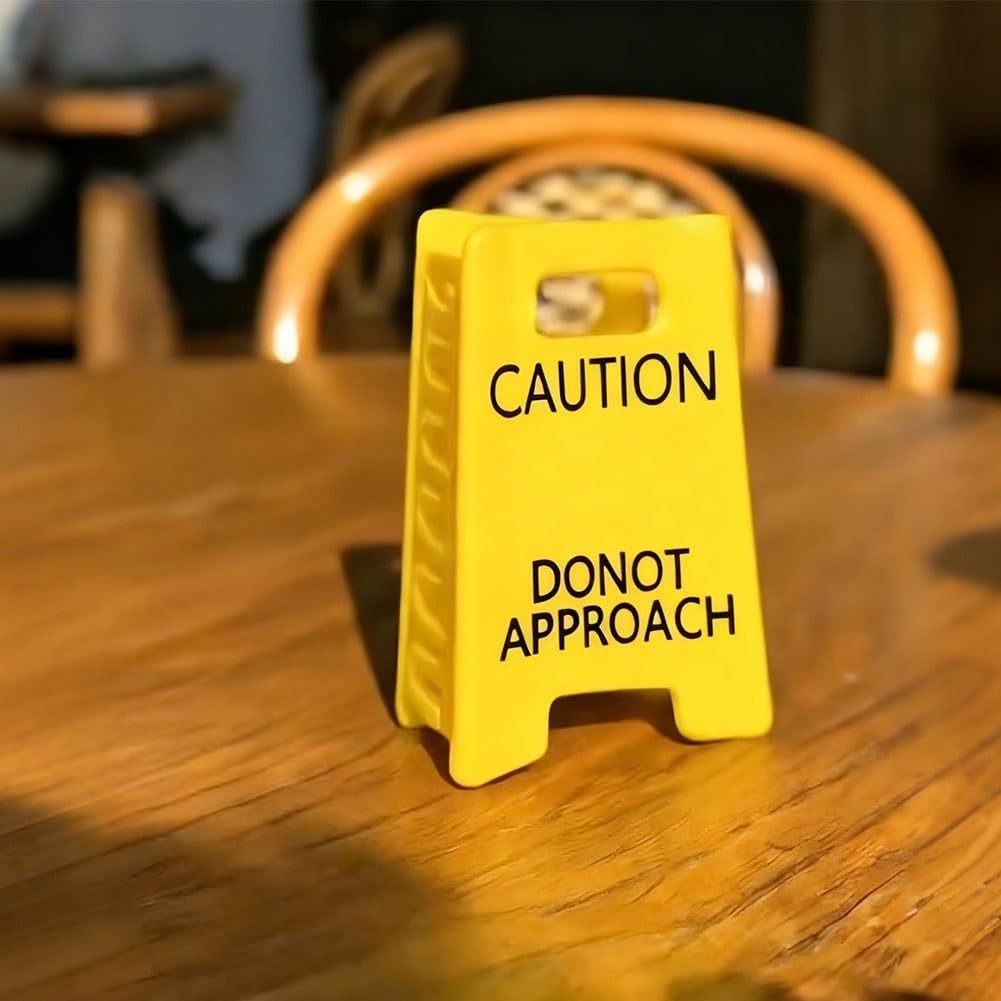 Caution Overstimulated Yellow Sign Hair Claw Clip